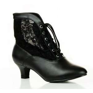   Steampunk Renaissance Cosplay Gothic Victorian Black Boots Size 6