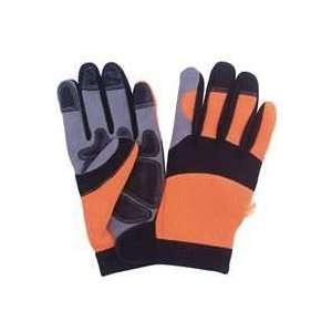   Microfiber Synthetic Leather Spandex Gloves, Large