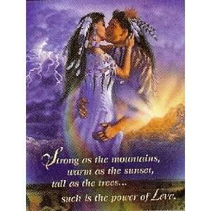 Leanin Tree Poster Native American Couple