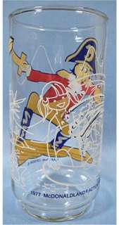 Vintage McDonalds Cup Glass Captain Crook Action 77  