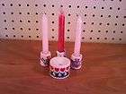 STAG HORN Candle Holder w/4 Distressed Candles  