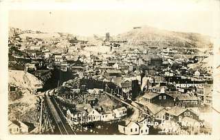 NV GOLD HILL AERIAL VIEW TOWN VIEW 1875 REAL PHOTO T747  