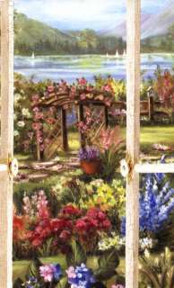 Trompe Loeil Garden Window Mural 7084247M  