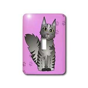 Janna Salak Designs Cats   Cute Maine Coon Cartoon Cat   Silver Tabby 