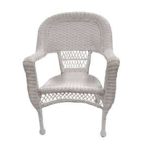   of 2 White Resin Wicker Patio Dining Arm Chairs Patio, Lawn & Garden