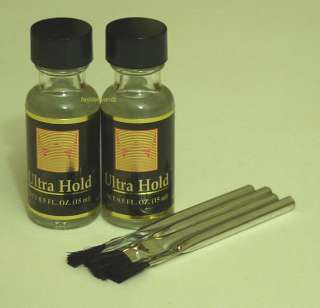   ULTRA HOLD Glue w/4 Bruhes lace wigs UltraHold 1/2 OZ By Walker  