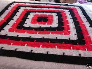 New Heirloon Handcrafted Crochet Afghan Throw Blanket  