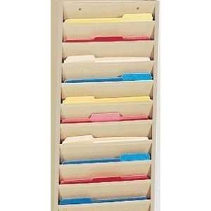  File folder magazine chart rack NEW Tan 11 pocket