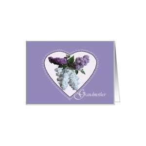 Grandparents Day, Grandmother, Lilacs in Lacey Heart Card