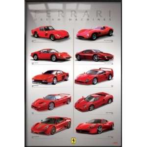  Ferrari   Framed Poster (10 Dream Machines) (Size 24 x 