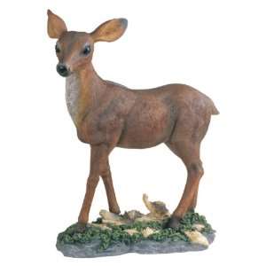  8.5 inch Medium Polyresin Tan Fallow Deer In Wildlife 