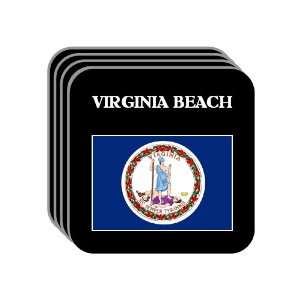 US State Flag   VIRGINIA BEACH, Virginia (VA) Set of 4 Mini Mousepad 