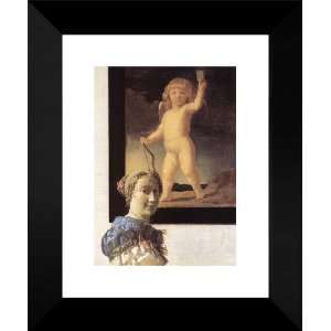  Lady Standing at a Virginal [detail 1] 15x18 Framed Art 