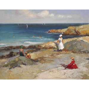  H Finan 28W by 22H  By The Seashore CANVAS Edge #2 1 