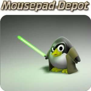 Tux the Jedi Linux Penguin Premium Quality Mousepad 