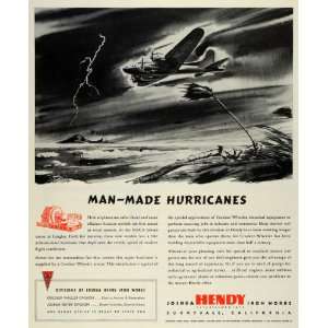  1944 Ad Joshua Hendy Iron Works Hurricanes Crocker Wheeler 