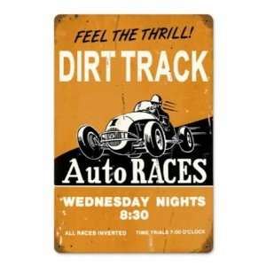  Dirt Track Vintage Metal Sign Auto Racing