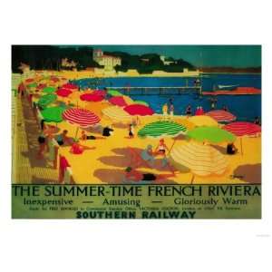  Summertime French Riviera Vintage Poster   Europe Premium 