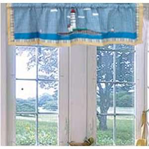   Lighthouse by the Bay Quilted Curtain Valance 16x54