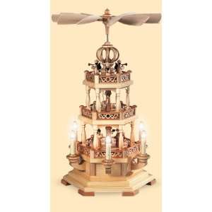 Christmas pyramid Christmas story with angels, 2 tier, height 49 cm 