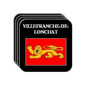 Aquitaine   VILLEFRANCHE DE LONCHAT Set of 4 Mini Mousepad Coasters