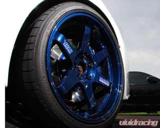 Volk Racing TE37SL Mag Blue Wheel Set 18x9.5 Mitsubishi EVO X 08 