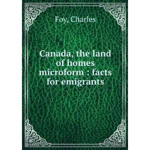   the land of homes microform  facts for emigrants Charles Foy Books