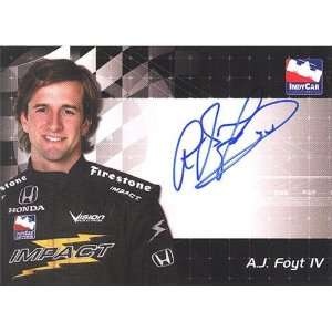  A.J. Foyt IV Factory Autographed/Hand Signed 2007 Indy 