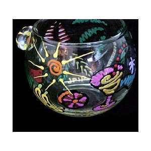  Caribbean Excitement   Hand Painted  19 oz. Bubble Ball 