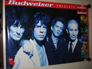   Stones Budweiser Presents 94 US Tour poster   Voodoo Lounge .  