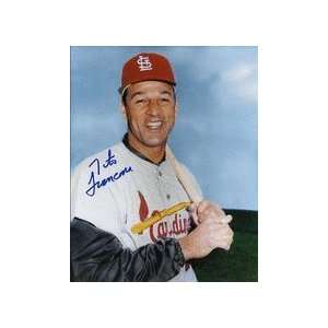  Tito Francona Autographed St. Louis Cardinals 8 x 10 