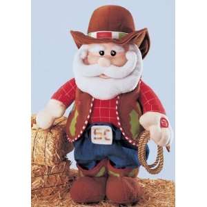  Singing Animated 15 Plush Western Cowboy Santa Claus 