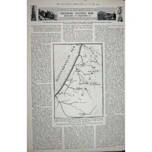   1922 BRITISH SUBMARINE NAVY SHIP MAP PHILISTINE GAZA