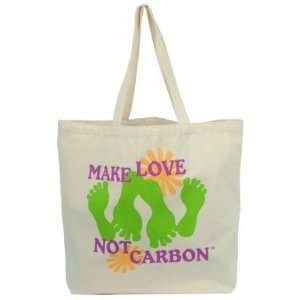   Cotton Shopping Tote Bag   Make Love Not Carbon