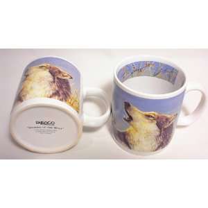  Enesco Summer Wolf Ceramic Coffee Mug 