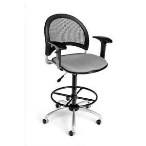  Ofm   Putty Modern Moon Mesh Back Drafting Chair With 