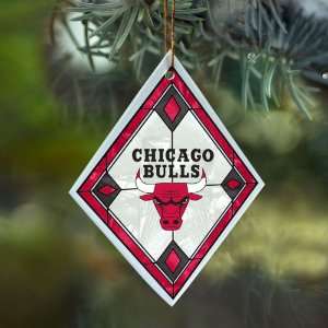  Memory Company Chicago Bullls Art Glass Ornament Sports 