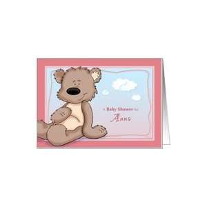  Anna   Teddy Bear Baby Shower Invitation Card Health 