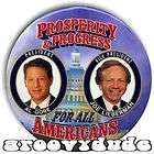 Al Gore Joe Lieberman 2000 Campaign Pin Button Pinback Badge Peace 
