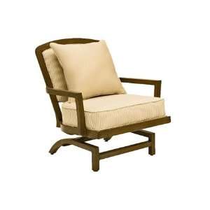 Landgrave Atlanta Cast Aluminum Cushion Arm Rocking Patio Lounge Chair 