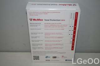 New McAfee Total Protection 2012 (1 PC) 731944612287  