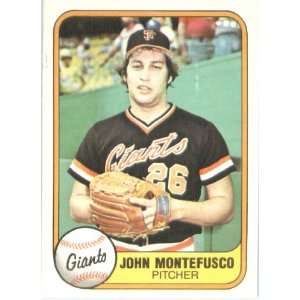  1981 Fleer # 439 John Montefusco San Francisco Giants 