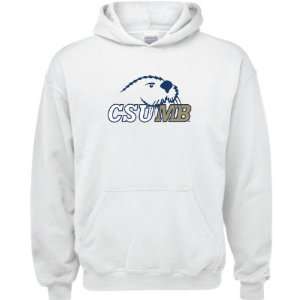 Cal State Monterey Bay Otters White Youth Logo Hooded 