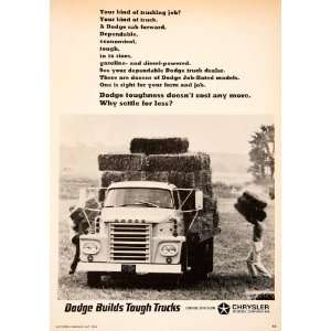  1966 Ad Dodge Trucks Chrysler Motor Pickup Hay Bale 