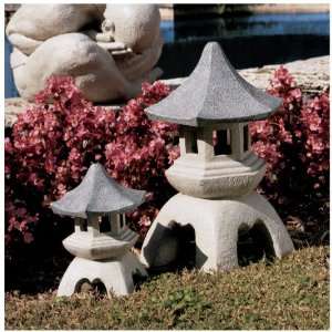  Asian Chinese Pagoda Lantern Sculpture Statue   Medium and 
