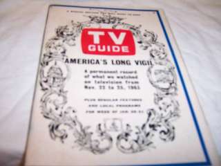 TV Guide Jan 25 31, 1964 Americas Long Vigil  