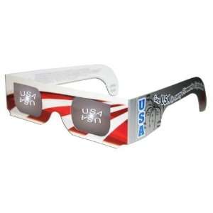  3D Fireworks Glasses Red White View USA 