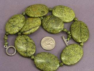 Necklace Algee Jasper 40mm Flat Ovals  