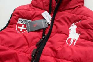 star New Mens SUISSE Down Vest Jacket With Hood MP 04 Red 