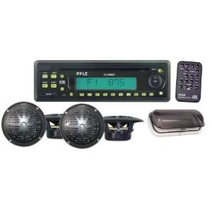  Pyle PLCD7MRKT Marine Stereo CD Player Speaker Package Car 